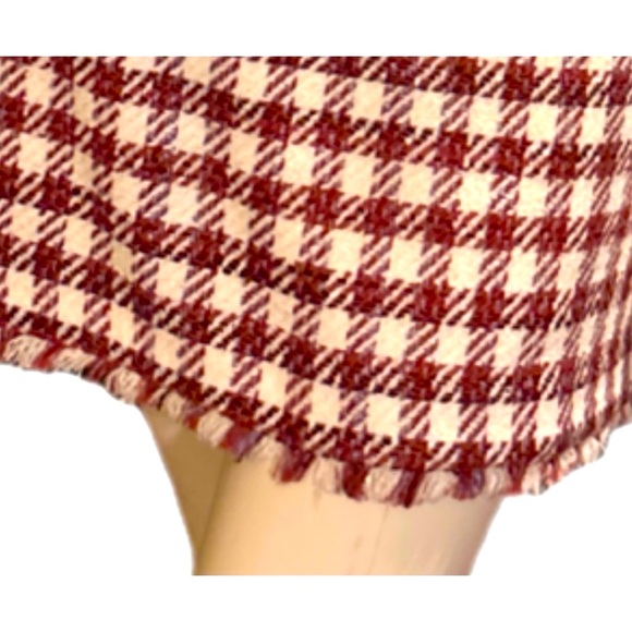 Ann Taylor Houndstooth Fringe Tweed A-Line Skirt - Picture 3 of 3